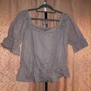 Listicle Puff Sleeve Blouse